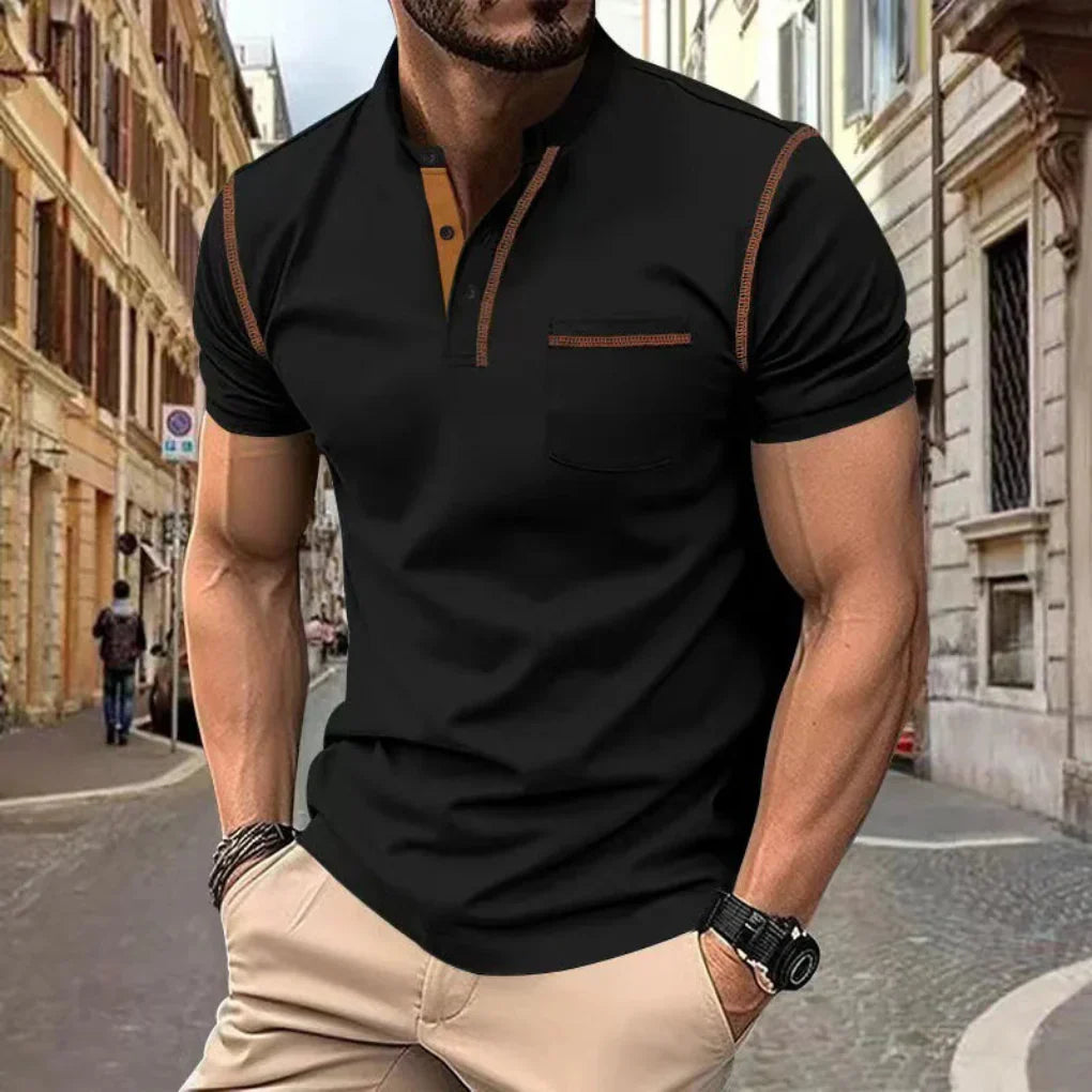 Men's classic polo shirt in a versatile style, offering everyday comfort for casual wear or golf.
