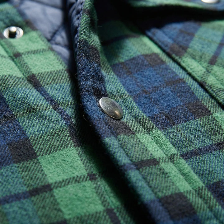 Retro-style men's lumberjack jacket in classic plaid, a versatile casual outerwear for cold weather.