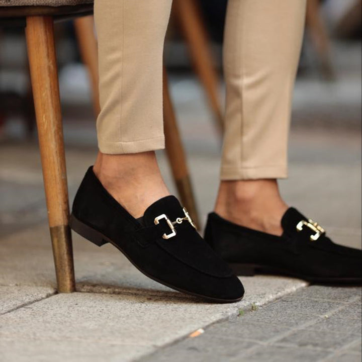 Fashion-forward men's horsebit loafers, a polished slip-on shoe for contemporary everyday wear.