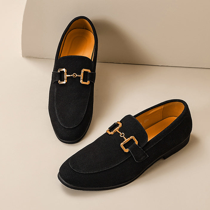 Men's formal dress shoes: slip-on horsebit loafers designed for comfort and effortless elegance.