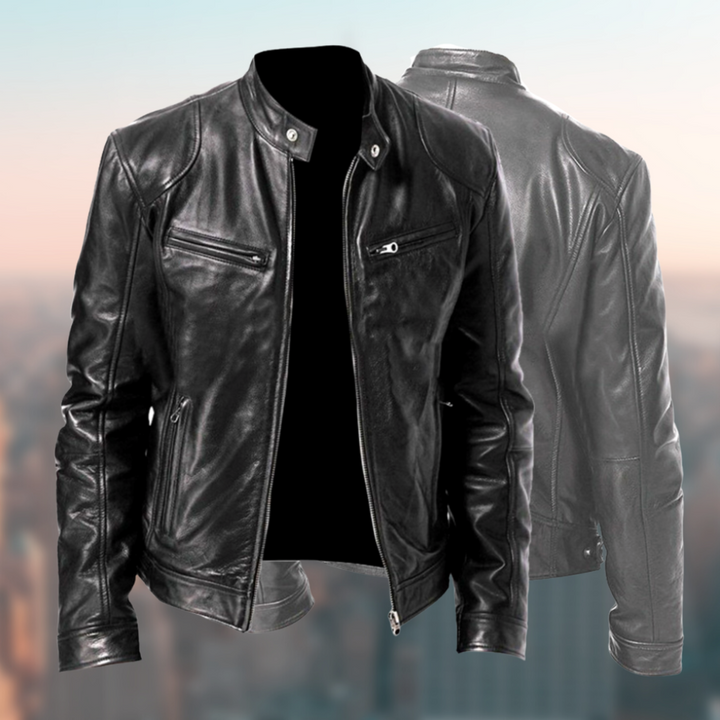 Durable men's classic jacket with a sleek design, suitable for all weather. A versatile and modern fashion piece.