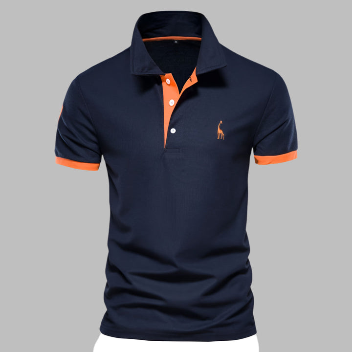 Effortless smart-casual men's polo shirt. Tailored fit short sleeve top, great for spring/fall everyday wear.