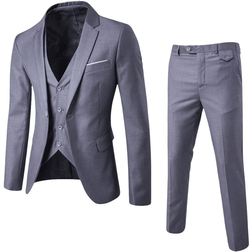 Classic men's suit set, featuring a tailored jacket & trousers for a sharp, sophisticated look