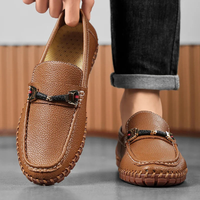 Men's comfortable slip-on leather bit loafers, combining ease of wear with timeless men's style