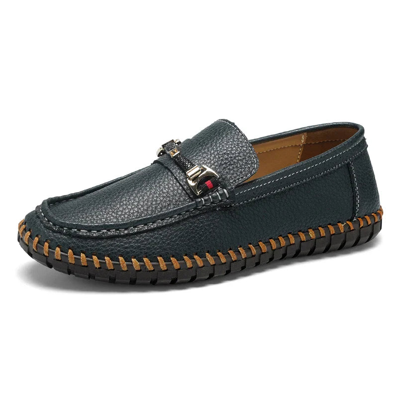 Men's durable leather bit loafers constructed with Goodyear welt, long-lasting and comfortable dress shoes