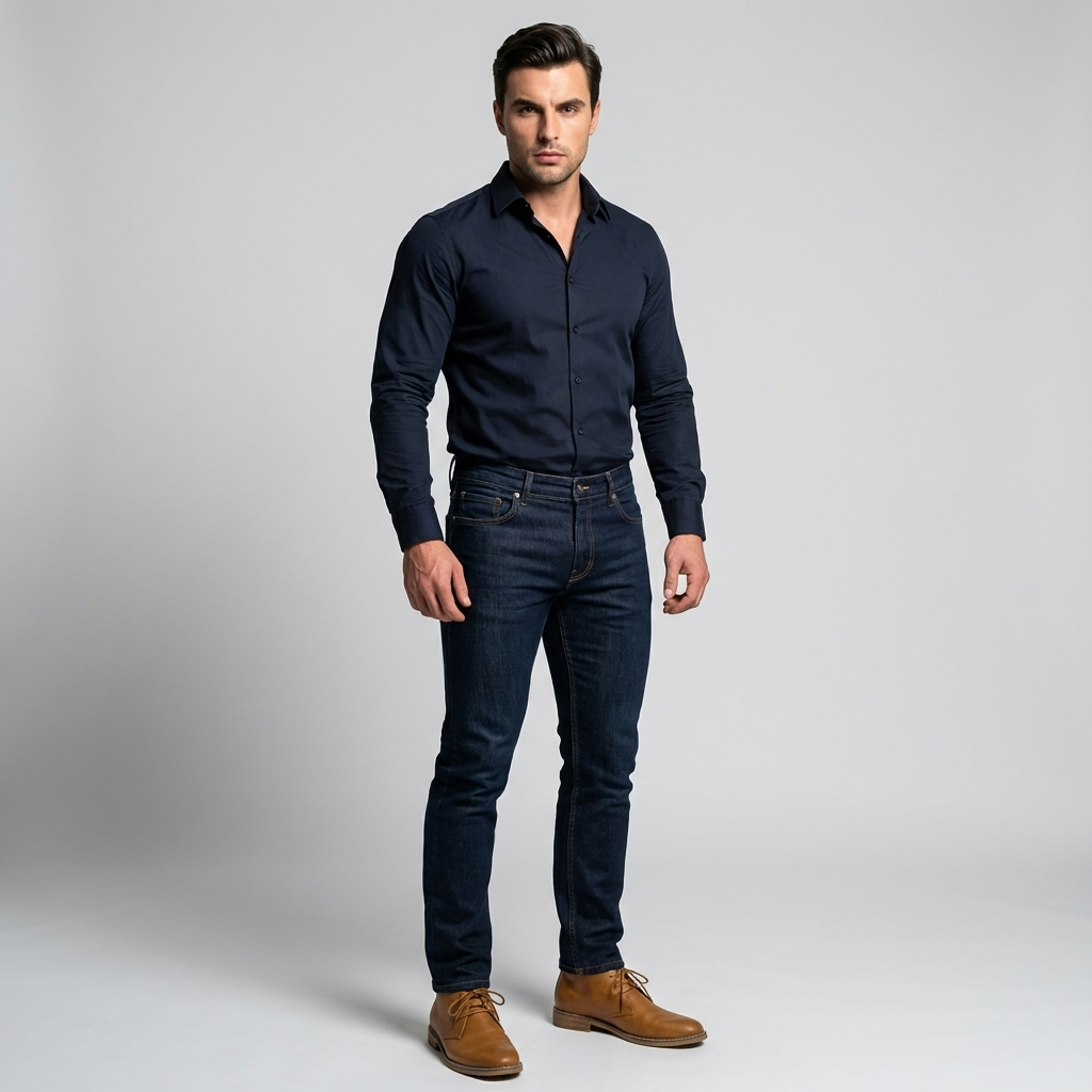 Stylish brown men's desert boots. Classic vintage lace-up ankle boots for casual everyday wear.
