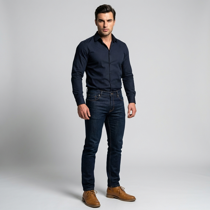 Stylish brown men's desert boots. Classic vintage lace-up ankle boots for casual everyday wear.
