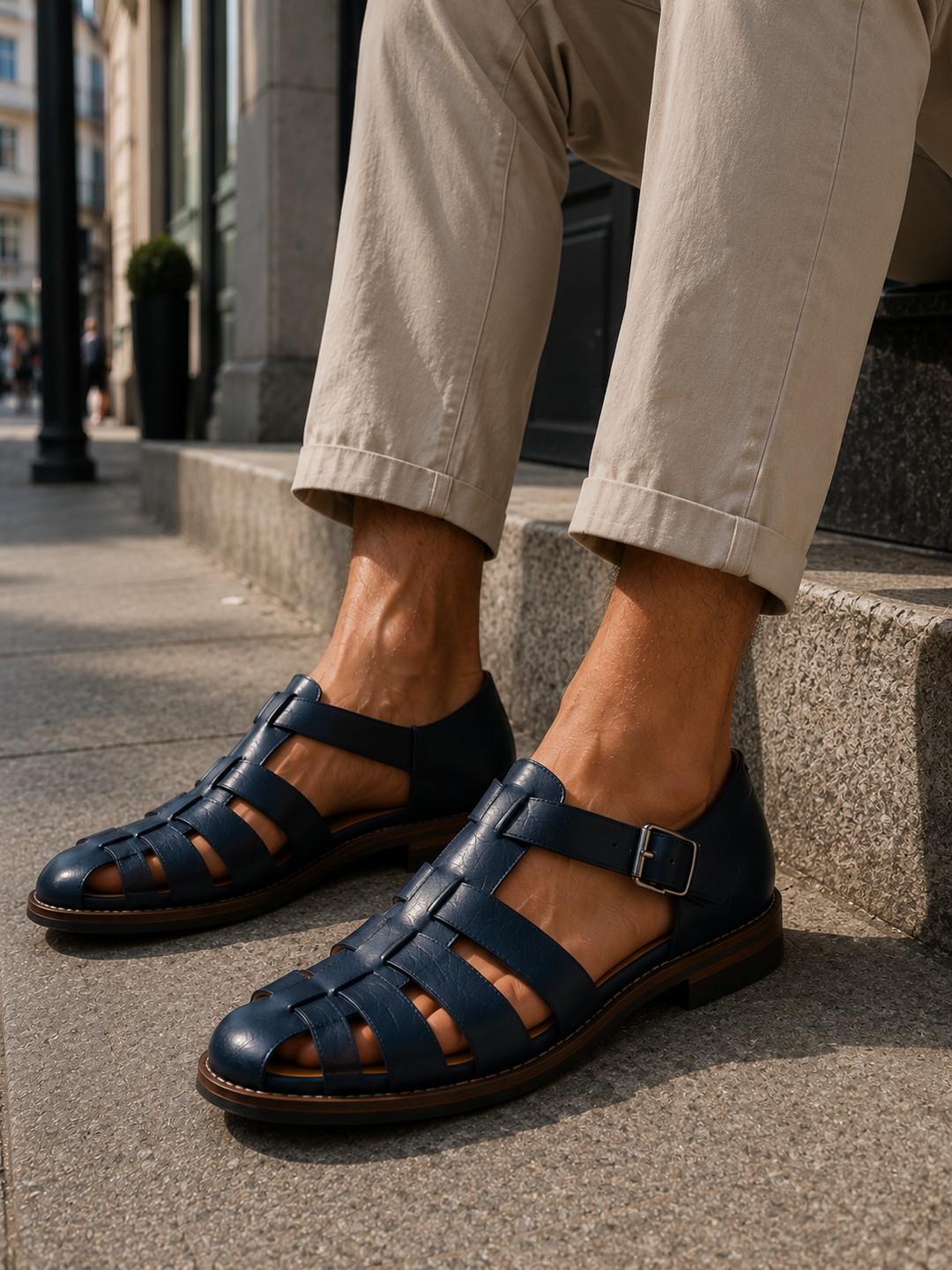 Men's closed-toe fisherman sandals for summer comfort & everyday wear.
