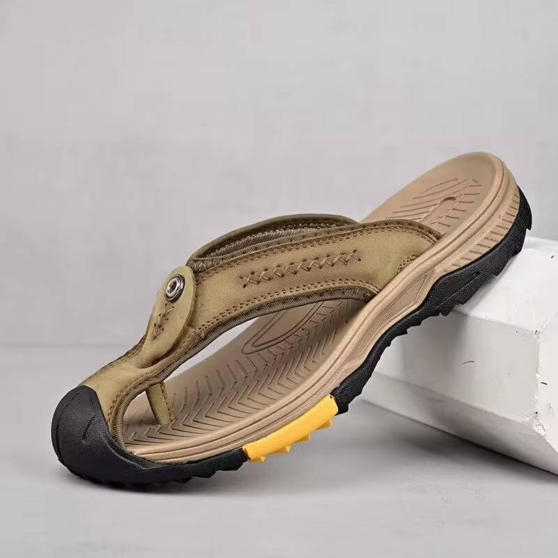Men's closed-toe non-slip sandals, water-resistant for outdoor activities, beach trips, and summer comfort.