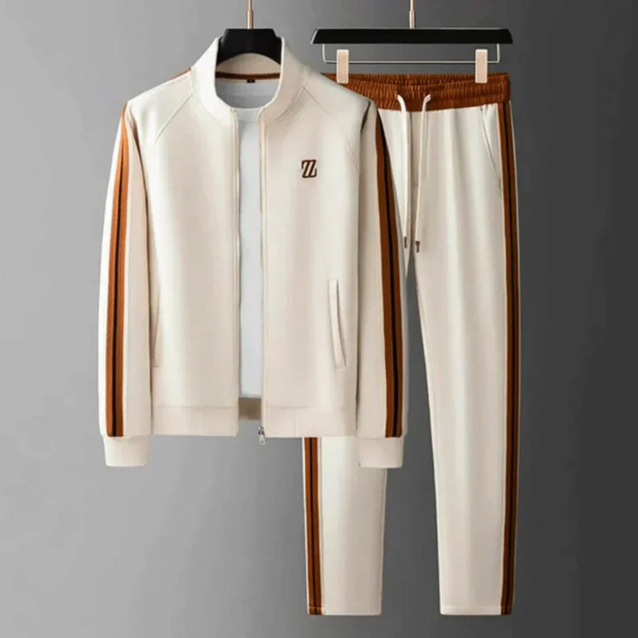 Stylish men's two-piece athletic tracksuit, new and perfect for comfortable everyday wear.