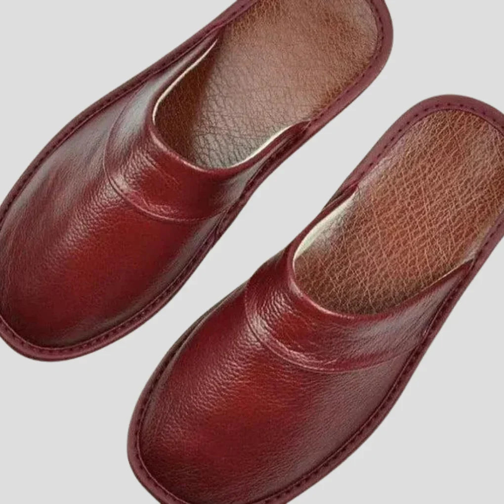 Men's soft slip-on house shoes, providing cozy comfort for relaxation at home.