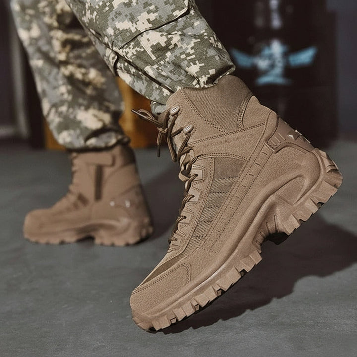 Comfortable and durable men's lace-up winter boots, essential for seasonal cold weather adventures.
