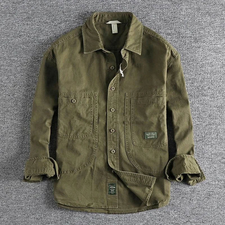 Durable men's long-sleeve field shirt, built for rugged workwear, utility, and comfortable outdoor casual wear.