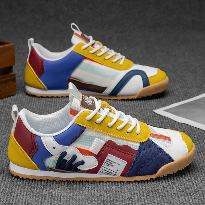 Classic men's durable utility sneakers in a neutral color, perfect for streetwear & walking.