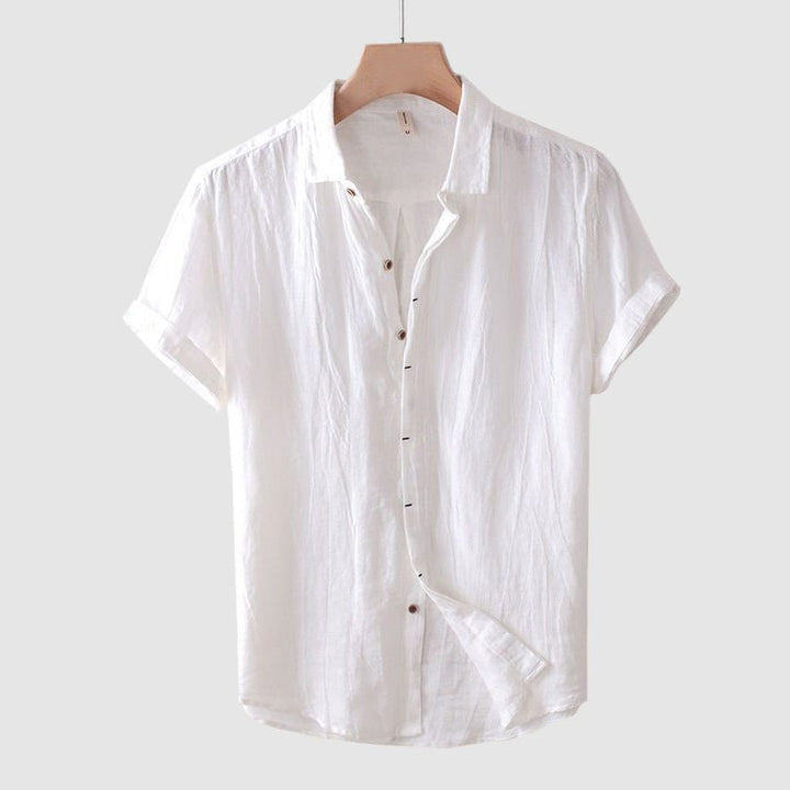 Versatile men's casual short sleeve top, comfortable and relaxed for everyday wear. Ideal for summer and warm weather.