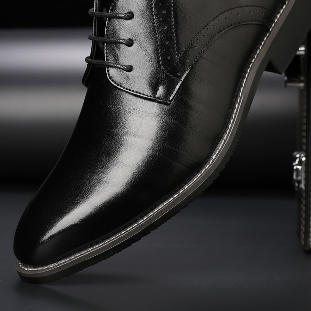 Classic Adrian brogue style men's dress shoes in high-quality leather, offering a sophisticated formal look.