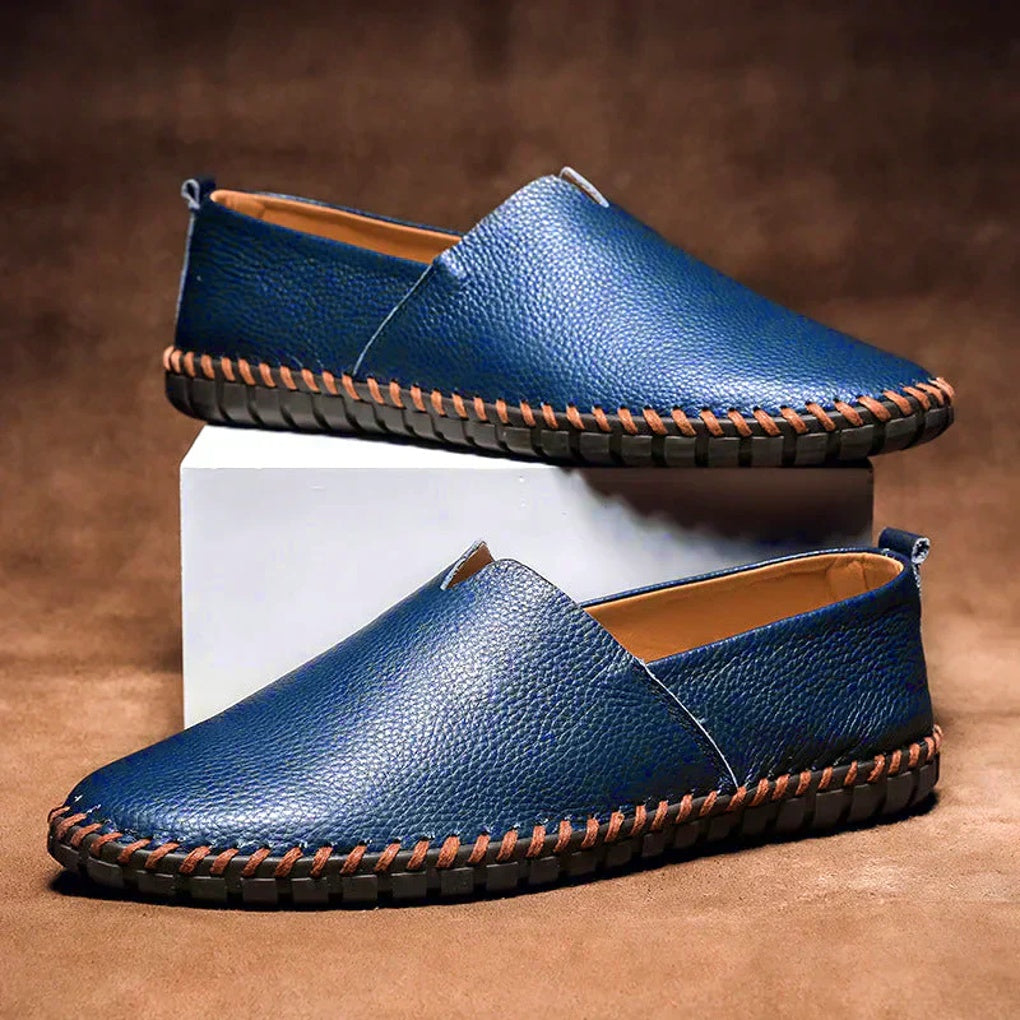 Versatile men's matte slip-on loafers, great as dress shoes or stylish casual footwear.