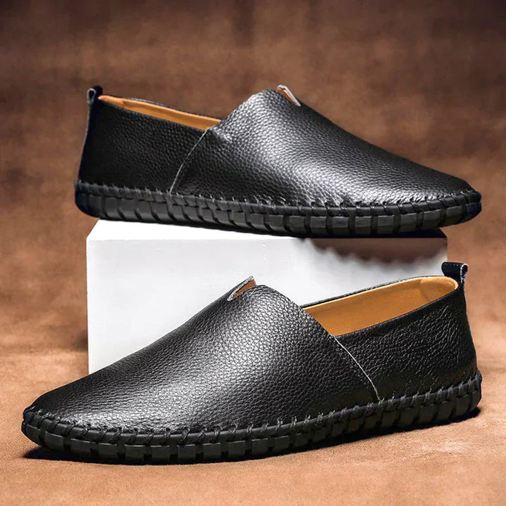 Men's matte finish slip-on loafers, elegant & comfortable, a stylish choice for any occasion.