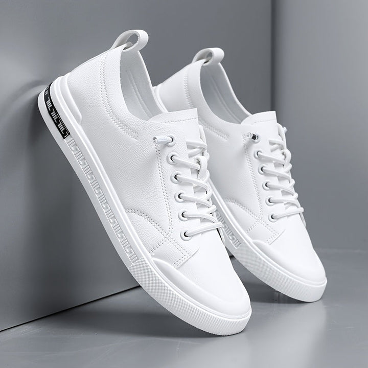 Close-up of men's everyday comfort sneakers, showcasing texture & quality. Perfect casual shoes for versatile fashion.