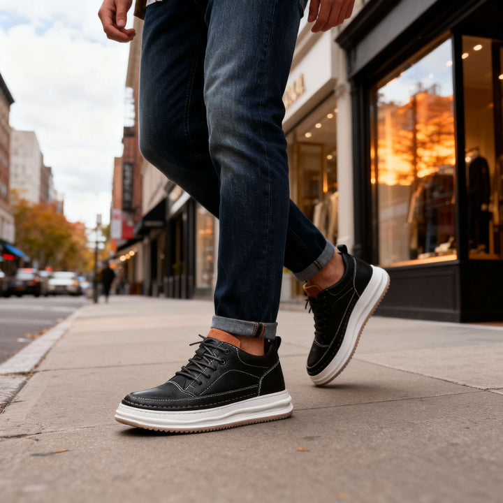 Comfortable men's sneakers in a breathable fabric, excellent casual footwear for everyday activities.