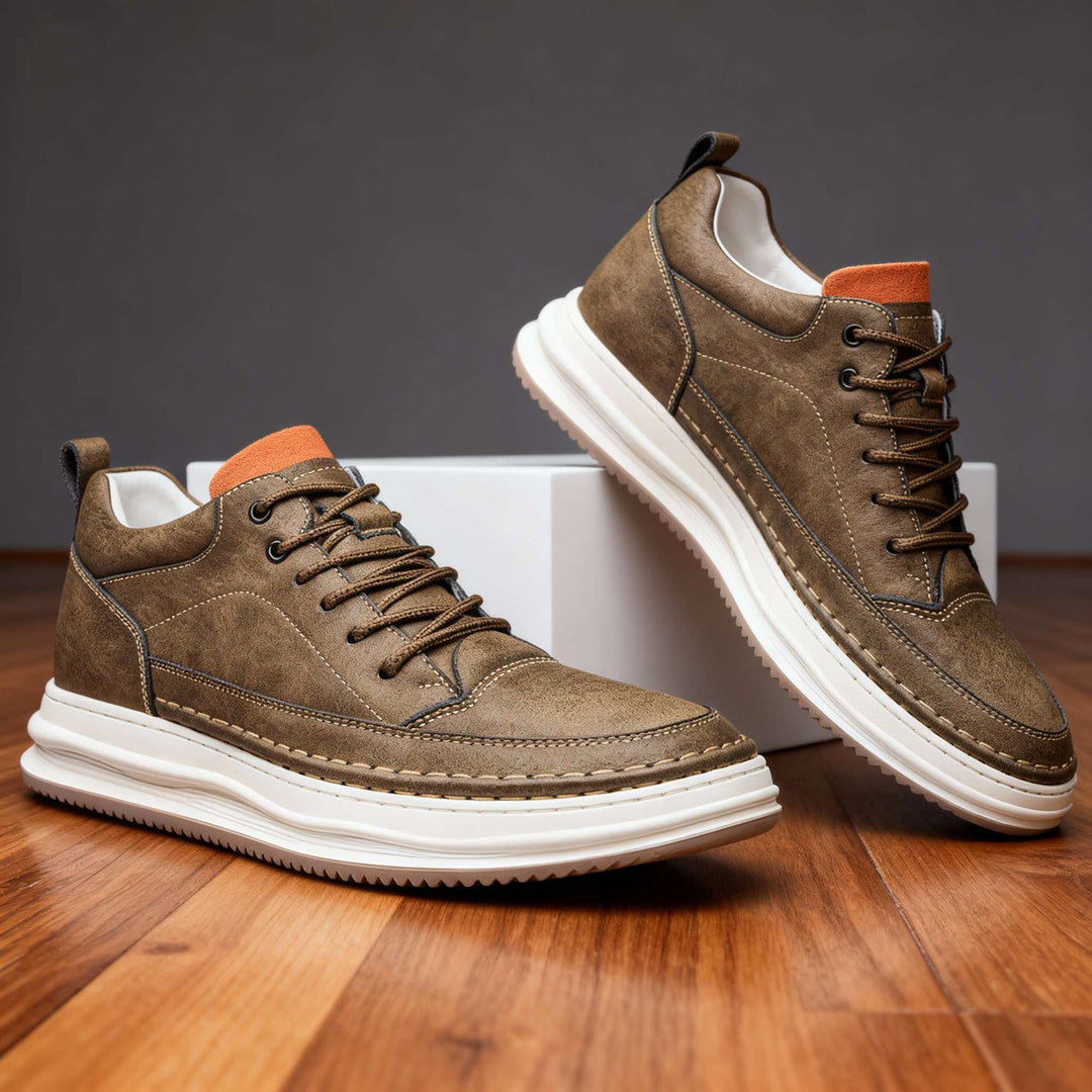 Pair of men's everyday comfort sneakers, showcasing their durable design and versatile casual appeal.