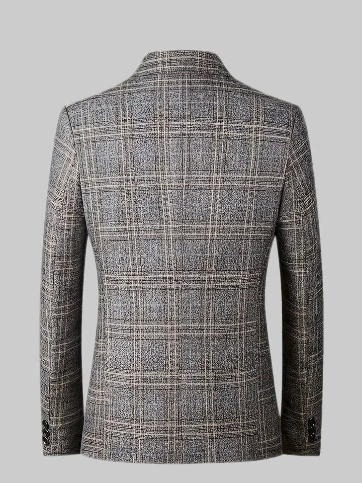 Men's comfortable tailored checked blazer, perfect for office wear, adding a smart, heritage look.