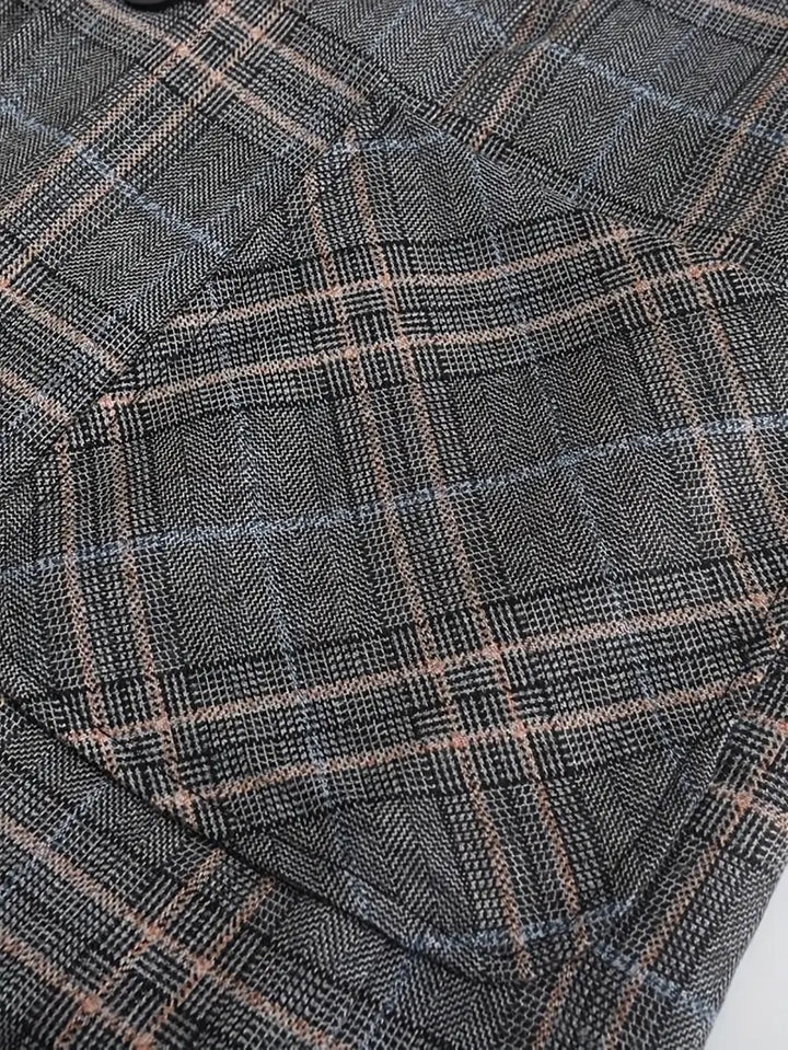 Modern classic men's checked blazer jacket. Tailored for business & smart events, featuring a heritage pattern.