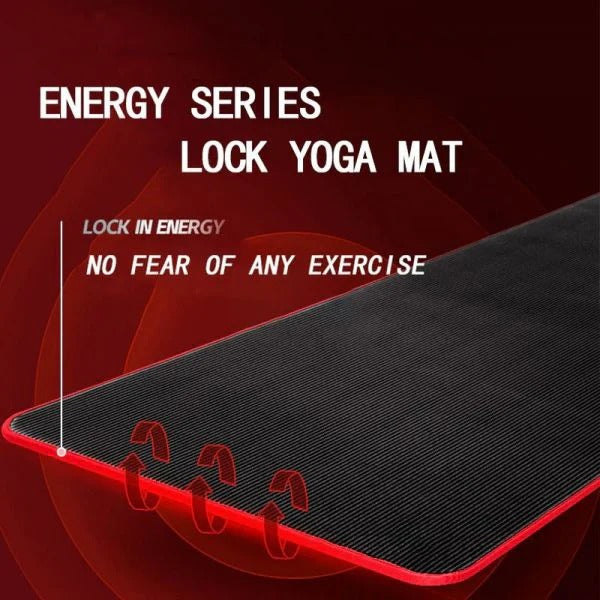 Premium high-density men's exercise mat, non-slip for yoga, Pilates, and general fitness workouts.