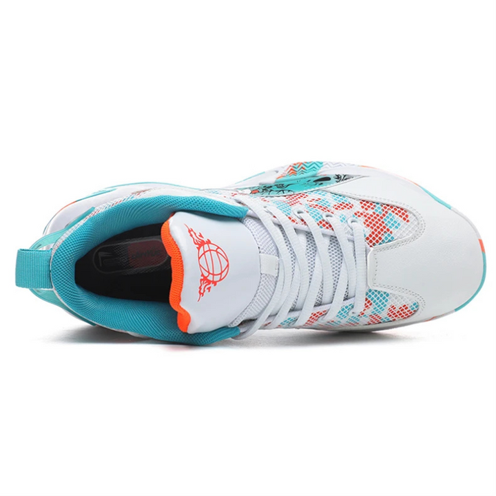 Durable men's high-top court shoes, graphic print. Performance athletic footwear with superior grip & support.