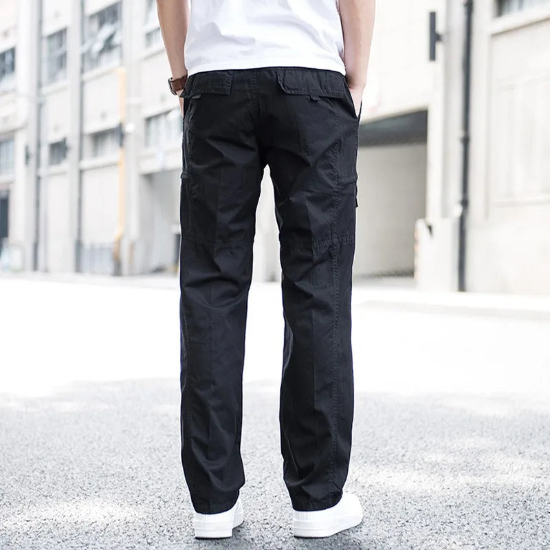 Versatile men's Huston cargo pants, ideal for everyday comfort and active wear, with an adjustable waist.