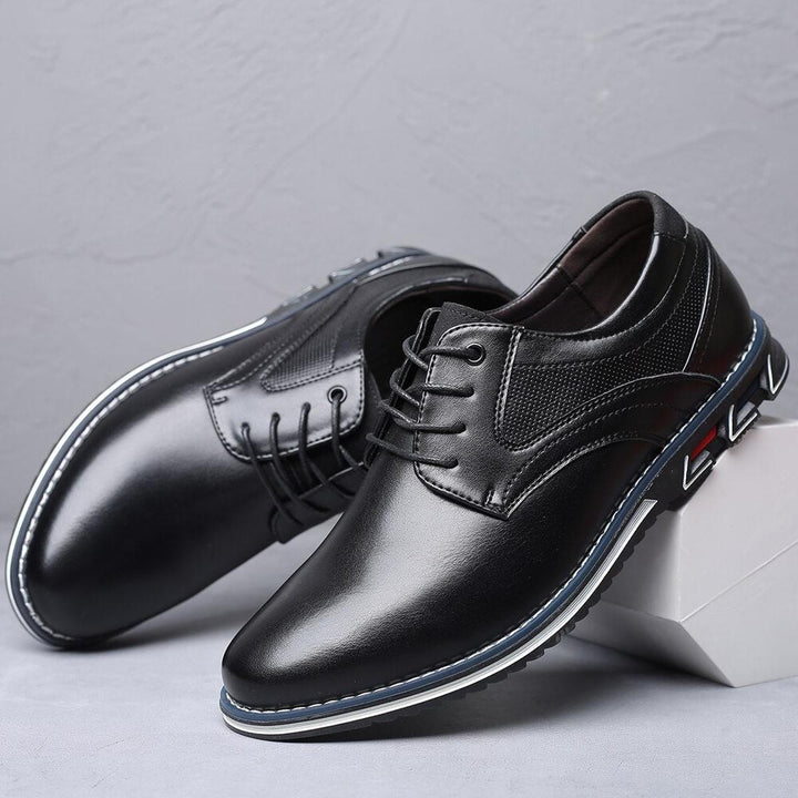 Pair of men's comfortable anti-slip lace-up shoes, perfect for long walks and daily wear