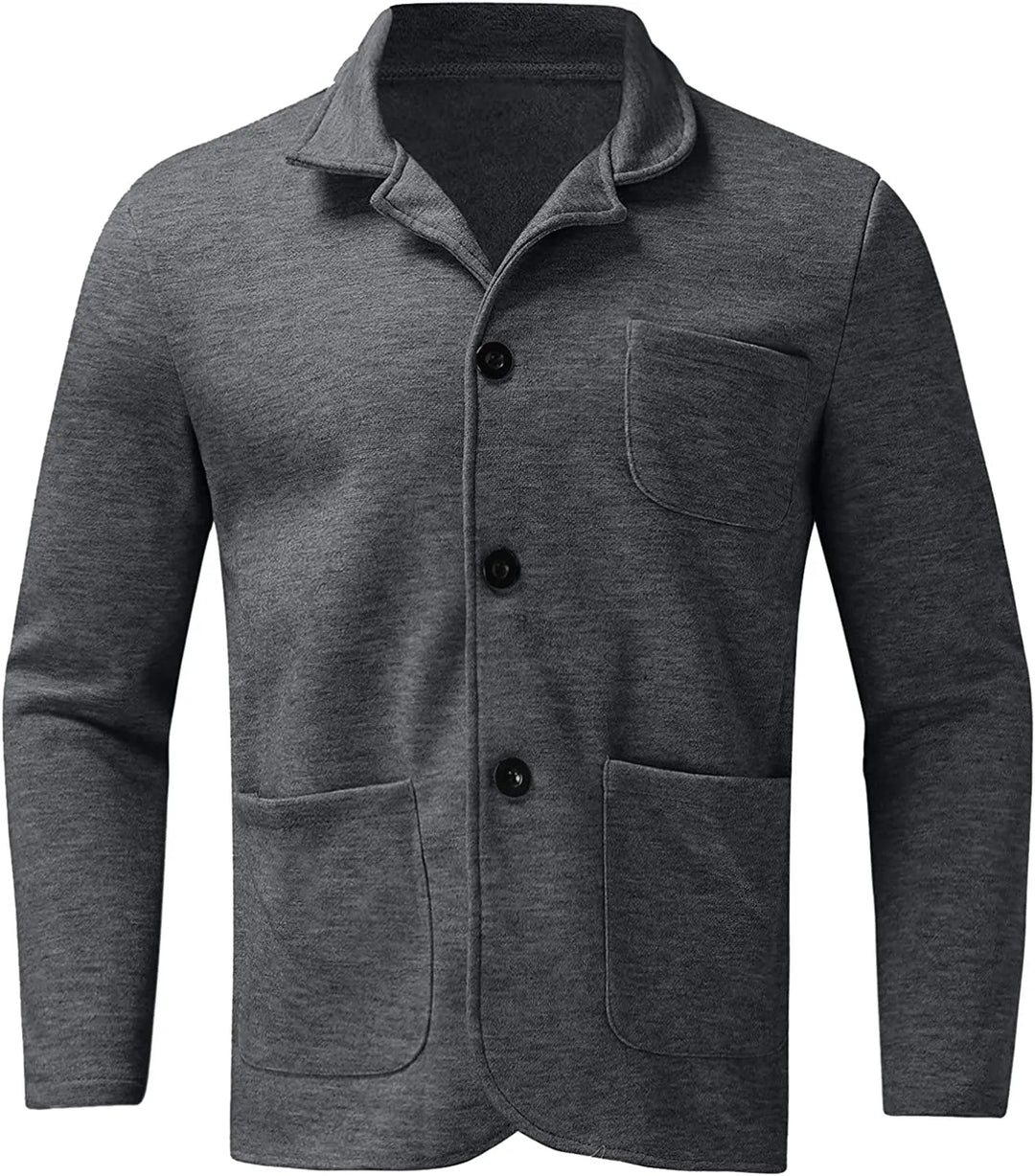 Men's Blue Lightly Structured Everyday Blazer, ideal for smart casual men's fashion.