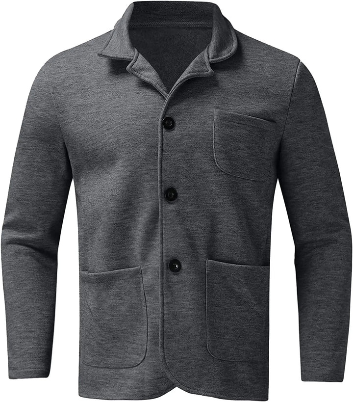Men's Blue Lightly Structured Everyday Blazer, ideal for smart casual men's fashion.