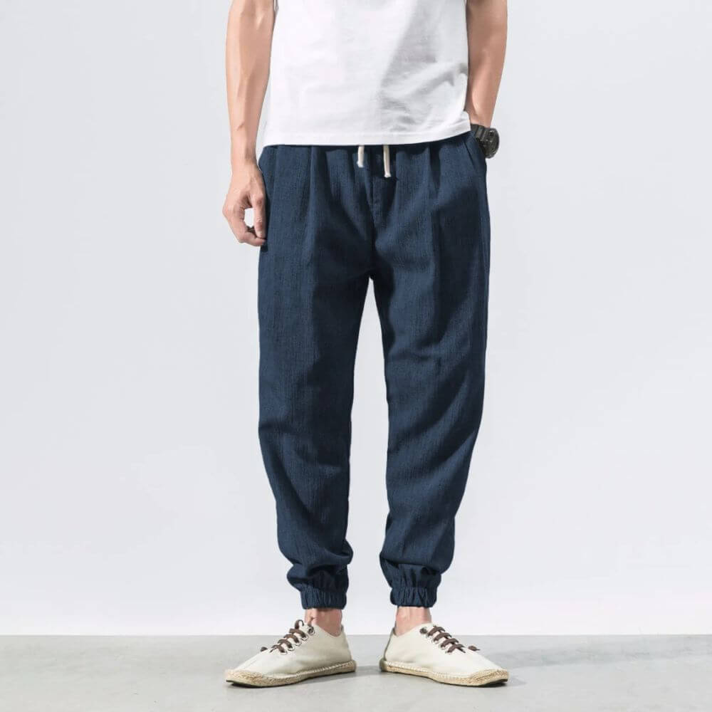 Men's casual summer pants, lightweight with a practical drawstring waist.