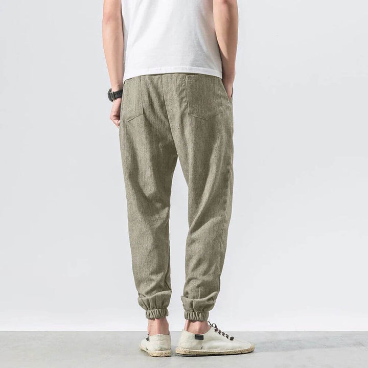 Relaxed fit men's summer jogger pants, combining comfort and style.