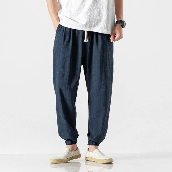 Everyday men's jogger pants, featuring a drawstring and lightweight design.
