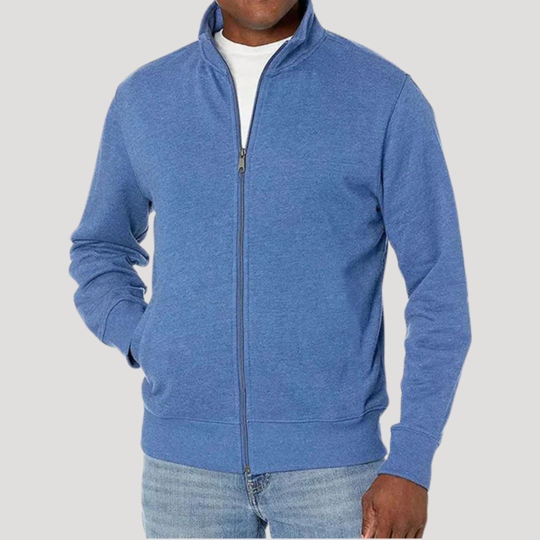 Group of men's lightweight zip-up jackets in various colors, showcasing the range of options.