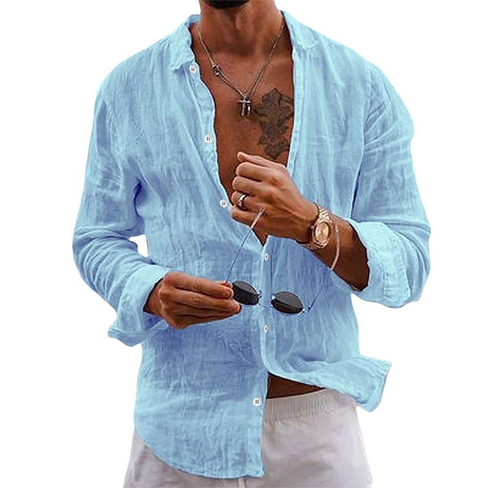 Comfortable men's everyday casual shirt, versatile for smart-casual summer fashion.