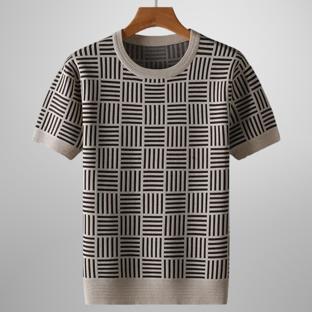 Men's Madison knit tee in comfortable fabric, perfect for elevated everyday style and comfort.