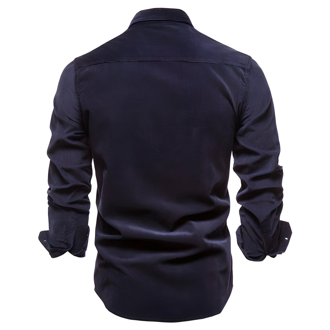 Rugged men's utility shirt, long sleeve, with chest pockets, ideal for daily casual fashion