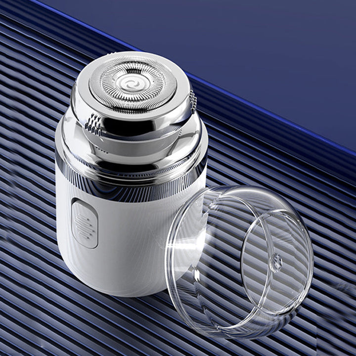 Rechargeable waterproof mini shaver, designed for the discerning traveler needing a precise shave
