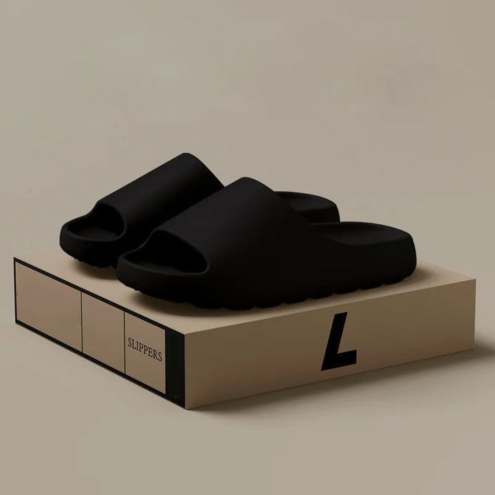Comfortable men's open-toe slides for spring and summer, featuring a minimalist design.