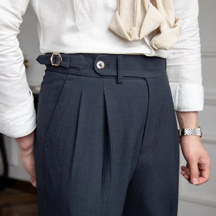 Men's modern business trousers, relaxed fit, straight leg. Ideal for professional office wear & comfort.