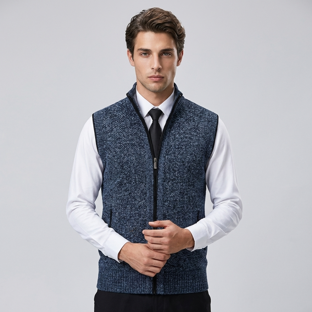 Men's modern dress vest, sharp & versatile. Ideal for business, wedding, or smart casual wear. Tailored fit.
