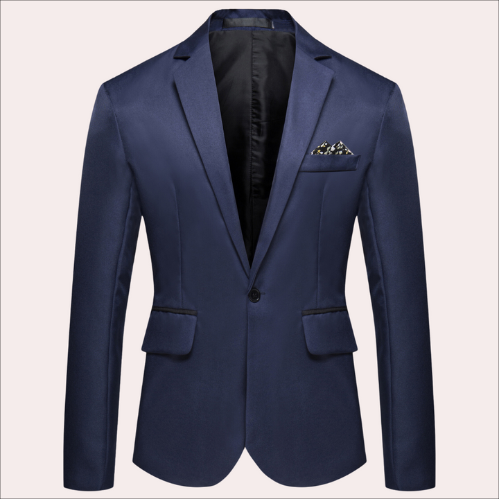 Stylish men's tailored blazer in a modern, formal business design, perfect for professional office attire
