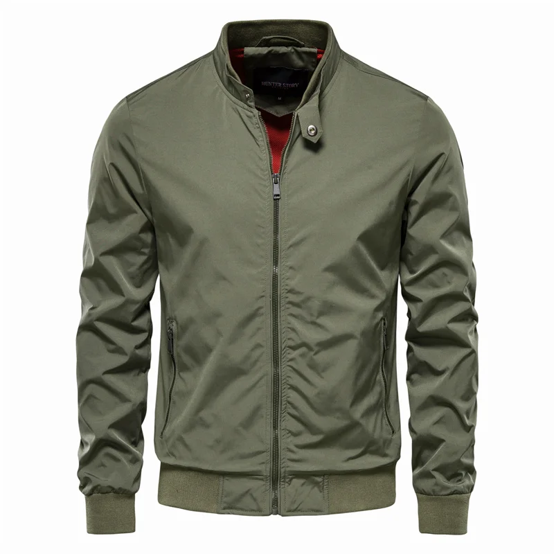 Close-up of men's streetwear zip jacket, modern urban fashion, durable fabric, detailed zipper