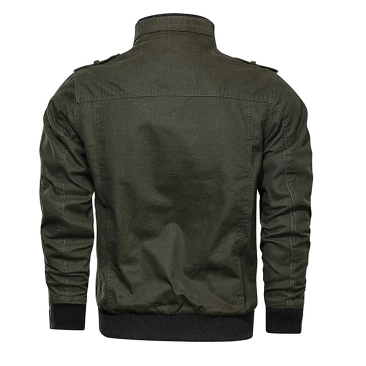 Stylish men's bomber jacket with multiple pockets, perfect for versatile outerwear.