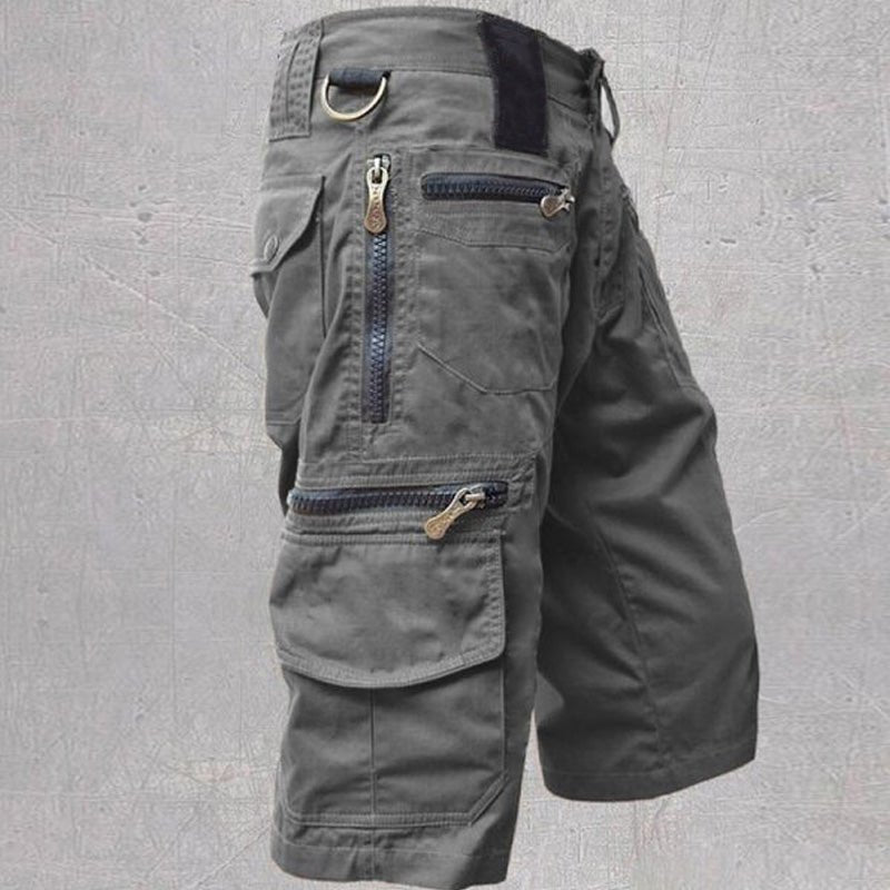 Comfortable men's cargo shorts with multiple pockets, perfect for casual summer wear & daily outdoor activities.