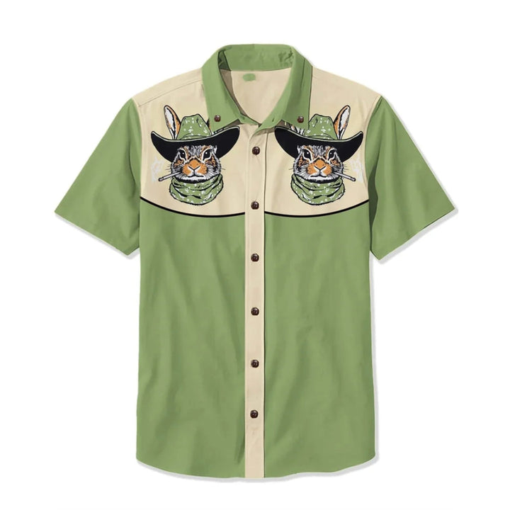 Stylish men's long-sleeve embroidered western shirt; unique Nashville design for modern fashion.