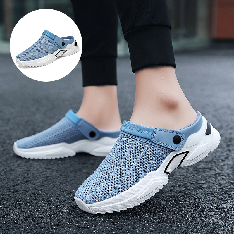 Close-up of the arch support in men's orthopedic summer sandals.